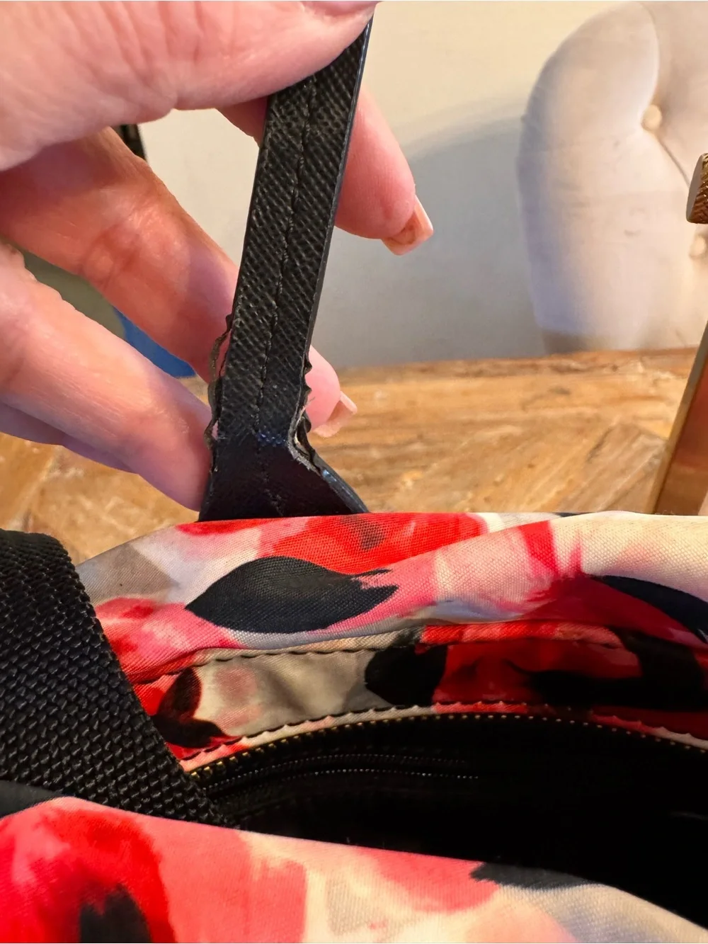 Kate Spade  Red Pink Floral Tote or Baby Bag